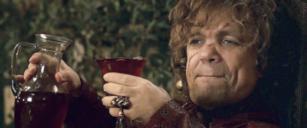 tyrion drinking wine
